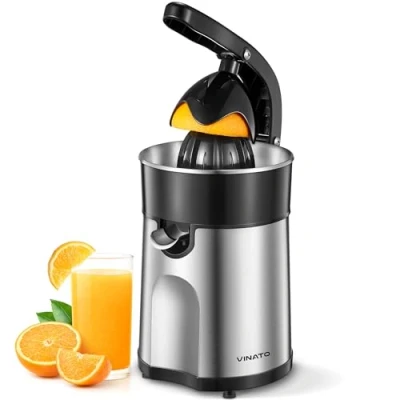 Abbildung von VINATO Zitruspresse, Orangenpresse Zitruspresse Zitronenpresse Orangensaftpresse, Orange Juicer Press, Edelstahl, BPA Frei