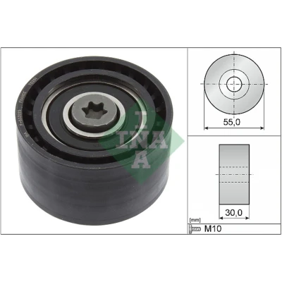 Abbildung von INA 532 0874 10 Umlenk /Führungsrolle, Zahnriemen PEUGEOT: 208 I Hatchback