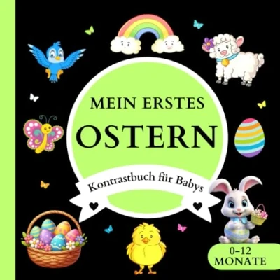 Abbildung von Mein Erstes Ostern Kontrastbuch für Babys 0 12 Monate: Kontrastbilder in Schwarz Weiß Babybuch Neugeborene 80 Frühling Motiven Baby