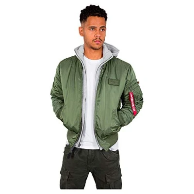 Abbildung von Alpha Industries MA1 DTEC Übergangsjacke, Herren, Größe: 3XL, Sage green