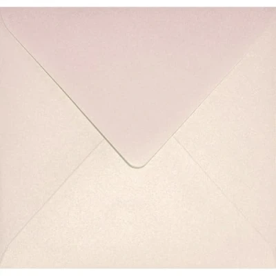Abbildung von Netuno 25 quadratische Briefumschläge Perlmutt Rose Gold 153x 153 mm 120g Aster Metallic Candy Pink glänzende Umschläge schön quadratisch für Hochzeit Geburtstag Weihnachten Einladungen