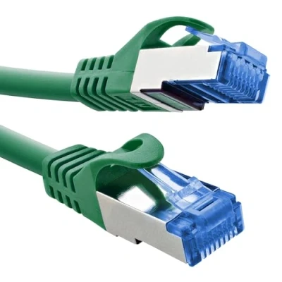 Abbildung von InLine® Patchkabel, Cat.6A, S/FTP, TPE (LSZH), CCA, PoE, LAN, Ethernet, Netzwerk Kabel, RJ45 Gigabit, grün, 1m, 72601G