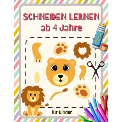 Abbildung von Schneiden Lernen Ab 4 Jahre: Ausmalbuch und Ausschneidebuch Feinmotorik förderung Kinder Aktivitätsbuch Für