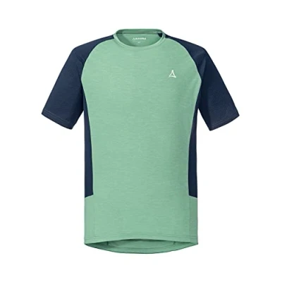 Abbildung von Schöffel Herren Shirt Auvergne M, geruchshemmendes Radtrikot, schnell trocknendes Funktionsshirt mit Taschen, matcha mint, 50