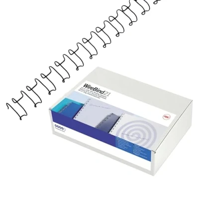 Abbildung von GBC 445508 MultiBind Drahtbinderücken, 8mm,silber, 100 Stück