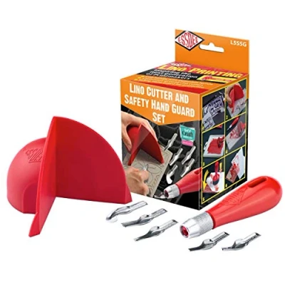 Abbildung von Essdee Lino Cutter und Sicherheitshandschutz Set, Rot