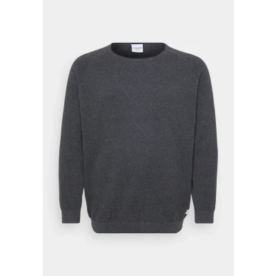 Abbildung von Jack &amp; Jones Jjehill CREW NECK Strickpullover, Herren, Größe: 3XL, Dark grey melange