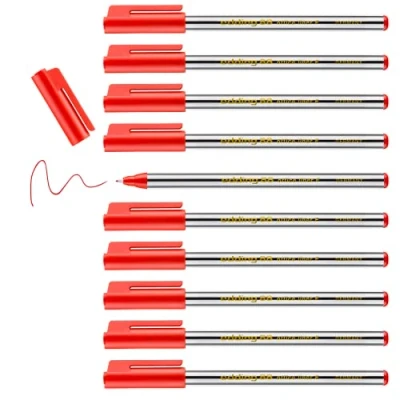 Abbildung von edding 88 Fineliner rot 10 Stifte Rundspitze 0,6 mm dünner Faserschreiber für feines und präzises Schreiben, Unterstreichen, Zeichnen Büro, Schule Zuhause
