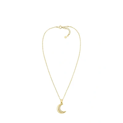 Abbildung von Sofia Milani Damen Halskette 925 Silber vergoldet/golden mit Zirkonia Steinen Mond Anhänger N0446