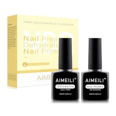 Abbildung von AIMEILI 2 x 10ml Dehydrator und Primer für Gelnägel Acrylpulver Gel Nagellack