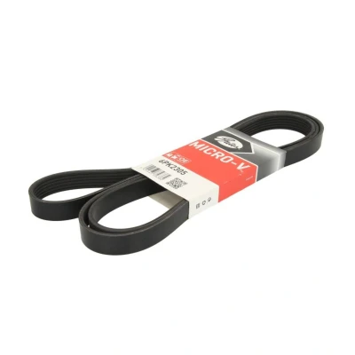 Abbildung von GATES Micro V 6PK2305 Keilrippenriemen 2305 6 Polyester, EPDM (Ethylen Propylen Dien Kautschuk) MAZDA: CX 7, 3 Hatchback, Estate, JAGUAR: XF Saloon