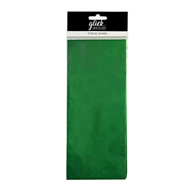 Abbildung von Glick 4 Bögen Flaschengrünes Seidenpapier, jedes Blatt 750 mm x 500 mm, Flaschengrün, Seidenpapier für Geschenkverpackungen, Geburtstag, Valentinstag, Weihnachten und andere Feiern