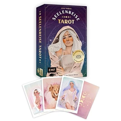 Abbildung von Tarot Kartenset: Seelenreise Tarot: 78 kunstvoll illustrierte Karten mit Goldrand und Begleitbuch