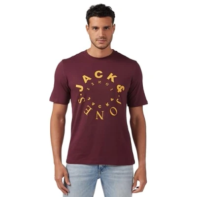 Abbildung von JACK &amp; JONES Herren Rundhals T Shirt JJWARRIOR Regular Fit S M L XL XXL, Größe:L, Farbe:Port Royale Big 12242554