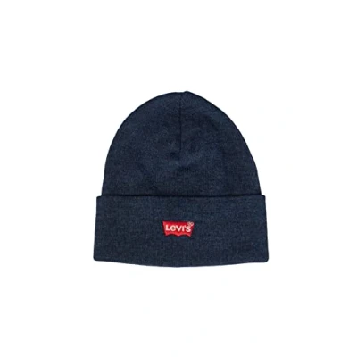 Abbildung von Levi&#039;s RED Batwing Embroidered Slouchy Beanie Mütze, Größe: One Size, Navy blue