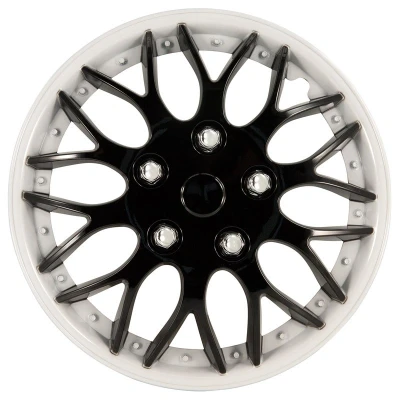 Abbildung von AutoStyle PP 9705BW Radblenden 15Zoll schwarz/weiß