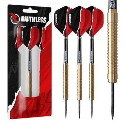 Abbildung von RUTHLESS Eagles Dart Set mit Stahlspitze, Messing Dartpfeil Ring Design, Flights und Stiele im Lieferumfang enthalten (D0455)