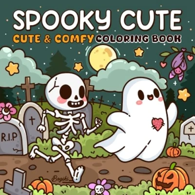 Abbildung von Spooky Cute: Creepy Cute Creatures Coloring Book Cozy Hygge Moments for Relaxation, Perfect Adults and Teens, Halloween Cutie Comfy