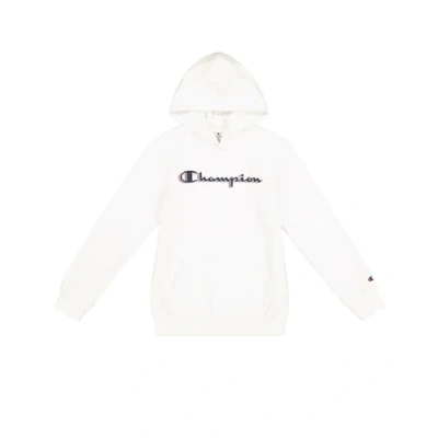 Abbildung von Champion Jungen Legacy Boy Big Logo Hoodie Hooded Sweatshirt, White (WW001),