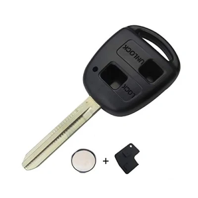 Abbildung von Schlüsselgehäuse, Zubehör, Ersatzteile, Schlüsselabdeckung, Auto Fernbedienung, 2 Tasten Batterie und aus Gummi im Lieferumfang enthalten kompatibel mit Toyota Yaris RAV4 Corolla