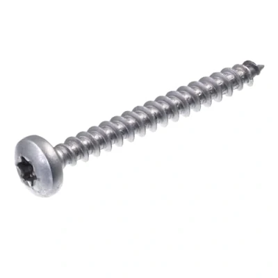 Abbildung von SECCARO Spanplattenschraube Halbrundkopf 6 x 50 mm, Edelstahl V2A VA A2, Holzschraube mit Vollgewinde, TX/Innensechsrund, 100 Stück