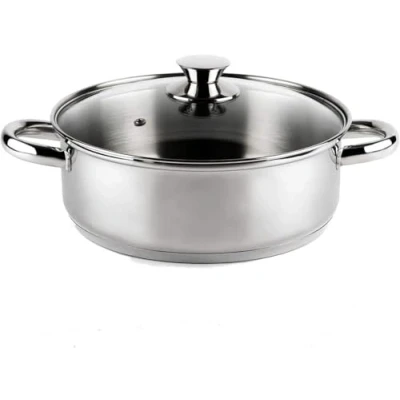 Abbildung von Vier CI18 Qualität 18 cm Durchmesser, Induktion, Edelstahl 18/10, Kochtopf aus 18/10