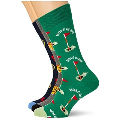 Abbildung von Happy Socks HS by Herren Sports 3 Pack Socken, Multi, 41 46