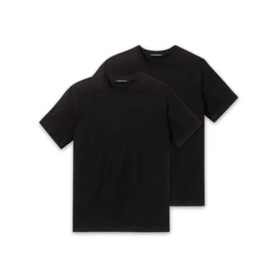 Abbildung von Schiesser Herren T Shirt Unterhemd 2 pack, Schwarz (000 schwarz), XL