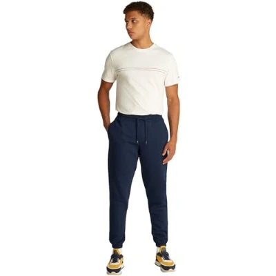Abbildung von Tommy Jeans Herren Jogginghose Slim Fit Flag mit Tunnelzug, Blau (Dark Night Navy), XXL