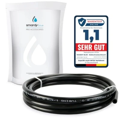 Abbildung von smardy 5m Kühlschrankschlauch 1/4 Zoll Wasserschlauch schwarz für Kühlschrank Side by Osmoseanlage Wasserfilter Aquarium Wasserzulaufleitung 6,35mm (1/4&quot;)