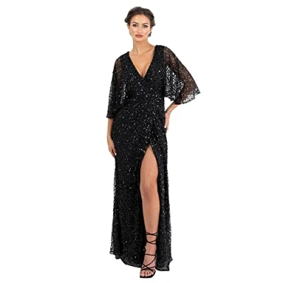 Abbildung von Maya Deluxe Damen Womens Maxi A Line Dress, Black, 40 EU