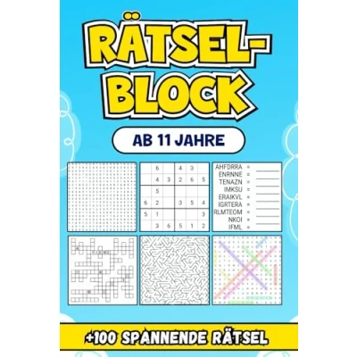 Abbildung von Rätselblock Ab 11 Jahre: Über 100 spannende Rätsel zur Förderung von Kreativität und Denkvermögen.