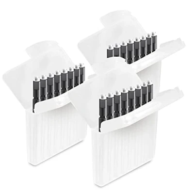Abbildung von JB White 24 Cerumenfilter Mini R WaxGuard kompatibel mit Signia Silk Im Ohr Hörgeräten, Ex Hörer Receiver und miniReceiver 2.0 Ersatz Hörgerätefilter WaxGuards, schwarz