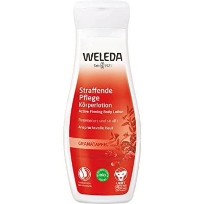 Abbildung von WELEDA Bio Granatapfel Bodylotion Naturkosmetik Körperpflege Lotion mit Sheabutter &amp; Granatapfelsamenöl strafft die Haut. Natürliche Körperlotion zur Pflege von anspruchsvoller Haut (vegan, 200ml)
