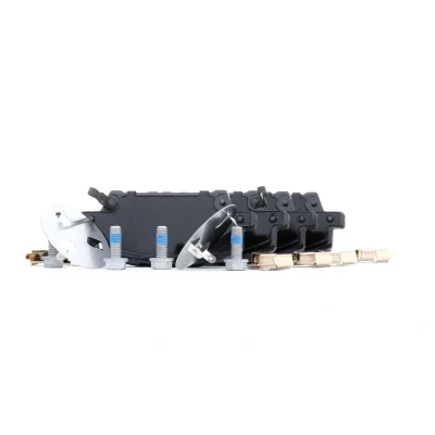 Abbildung von BOSCH 0 986 494 611 Bremsbelagsatz Low Metallic mit akustischer Verschleißwarnung Montageanleitung, Anti Quietsch Blech, Schrauben