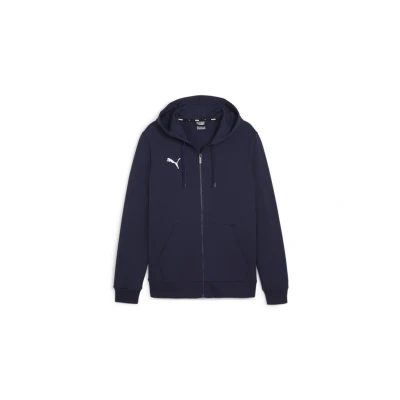 Abbildung von puma Teamgoal Casuals Hooded Sweatjacke für Kinder, Größe: 164, navy white
