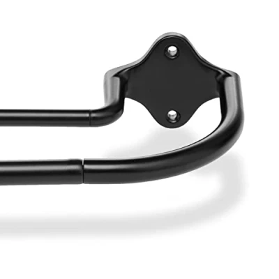 Abbildung von Amazon Basics Doppelvorhangstange für Verdunklungsvorhänge, 122 bis 224 cm, Schwarz