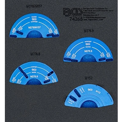 Abbildung von BGS 74265 Werkstattwageneinlage 1/6: Nockenwellenversteller Einstellwerkzeug Satz für Mercedes Benz M152, M157, M276, M278