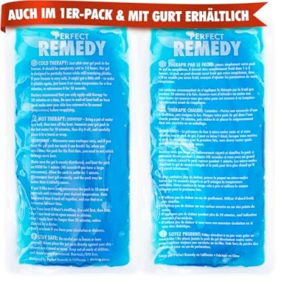 Abbildung von Perfect Remedy Kühlpads für Verletzungen, Wiederverwendbarer Kühlpack &amp; Wärme Kompressen, Kühlpad Schmerzlinderung, Kühlpacks Gel Knie, Rücken, Hals, Knöchel [2 Stück, Groß, Blau]