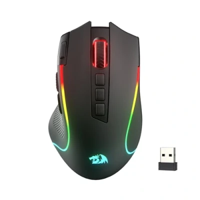 Abbildung von Redragon M612 PRO RGB Gaming Maus 8000 DPI Kabelgebundene/Kabellose Gamer mit 9 Programmierbaren Tasten &amp; 6 Hintergrundbeleuchtungsmodi BT 2.4G Drahtlose Softwareunterstützung