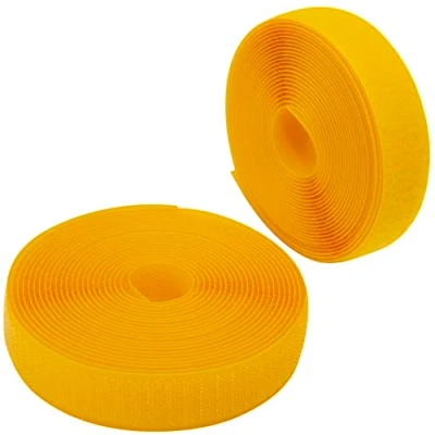 Abbildung von AERZETIX C65937 Klettband/ rolle 25 mm 5 meter organizer/kabelbinder band für kleidersäcke aus polyamid und polyester farbe: entengelb