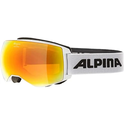 Abbildung von ALPINA Sports Naator HM Skibrille Kunststoff/Polycarbonat Weiß Orange 100% UV Schutz, A7269 8 11
