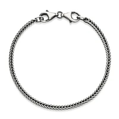 Abbildung von Materia Beads Armband Silber 925 Herren Armkette oxidiert SA 17 22 cm