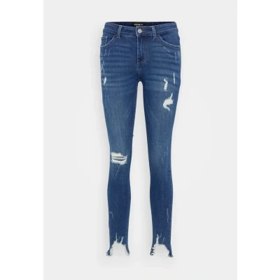 Abbildung von ONLY Onlhush MID Waist Jeans Skinny Fit, Damen, Größe: XSx30, Dark blue denim