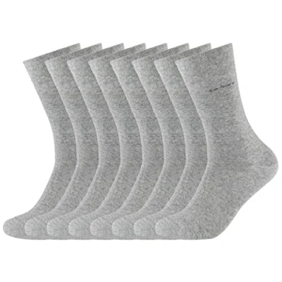 Abbildung von Camano 8 Paar Socken Unisex 3642 CA SOFT Cotton ohne Gummidruck Damen und Herren Strümpfe, Farbe Hellgrau Melange, Größe 35 38