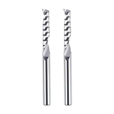 Abbildung von SpeTool 2 Stück Alu Fräser 6mm Schaft VHM Aluminium Einschneider 32mm Schnittlänge Schaftfräser CNC Holz für Oberfräse Acryl Kunststoff