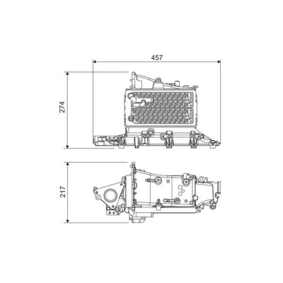 Abbildung von VALEO 818685 Ladeluftkühler Aluminium ohne AGR Ventil