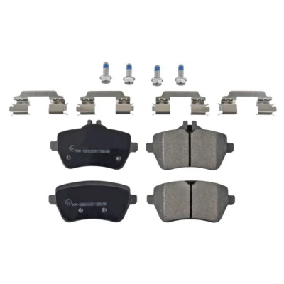 Abbildung von FEBI BILSTEIN 116237 Bremsbelagsatz Hinterachse für Verschleißwarnanzeiger vorbereitet mit Befestigungsmaterial MERCEDES BENZ: SL Convertible