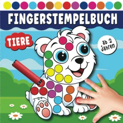 Abbildung von Fingerstempelbuch Tiere Ab 2 Jahren: 50 Lustige und Einfache zum FingerStempeln, Kritzeln, Malen Basteln für Jungen Mädchen ... Löwe, Dinosaurier, Eule, Einhorn mehr)