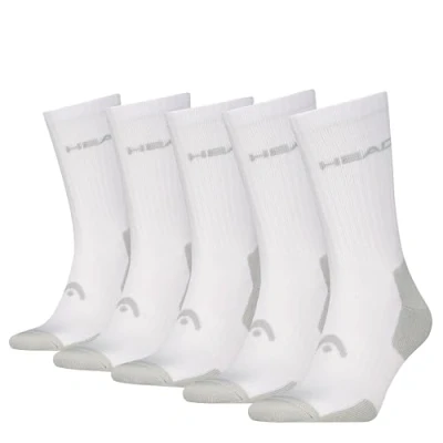 Abbildung von Head 5 PACK Sportsocken, Größe: 43 46, Weiß